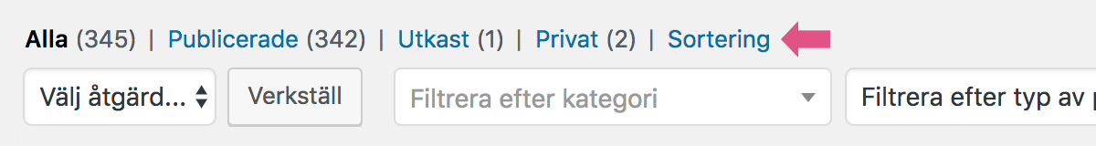 Ändra ordningen på produkter i WooCommerce